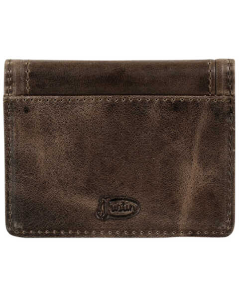 Image #2 - Justin Men's Brown Front Pocket Serape Bifold Wallet, Brown, hi-res