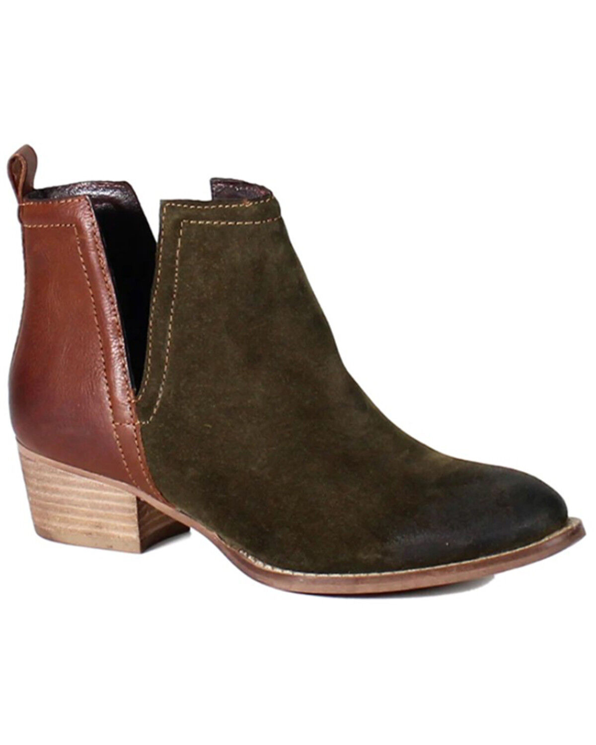 Image #1 - Diba True Women's Stop By Booties - Round Toe, Medium Green, hi-res