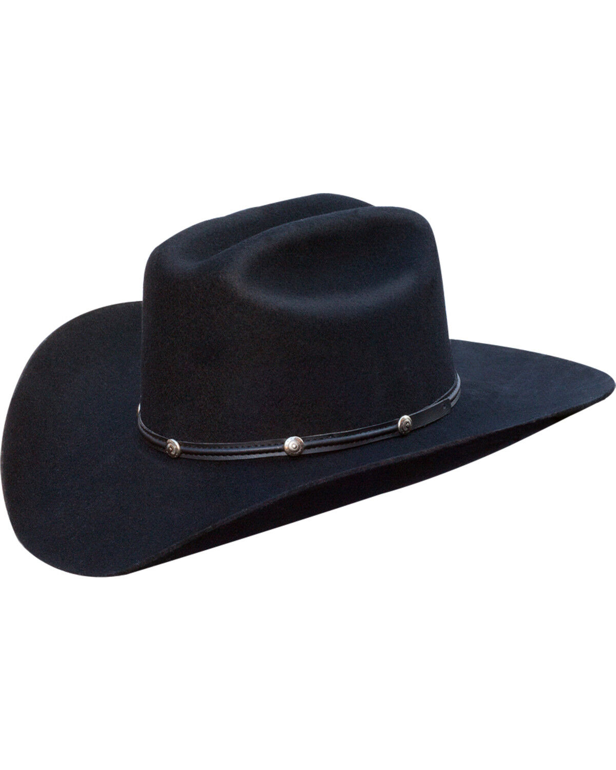 Image #1 - Silverado Cole Felt Cowboy Hat, Black, hi-res