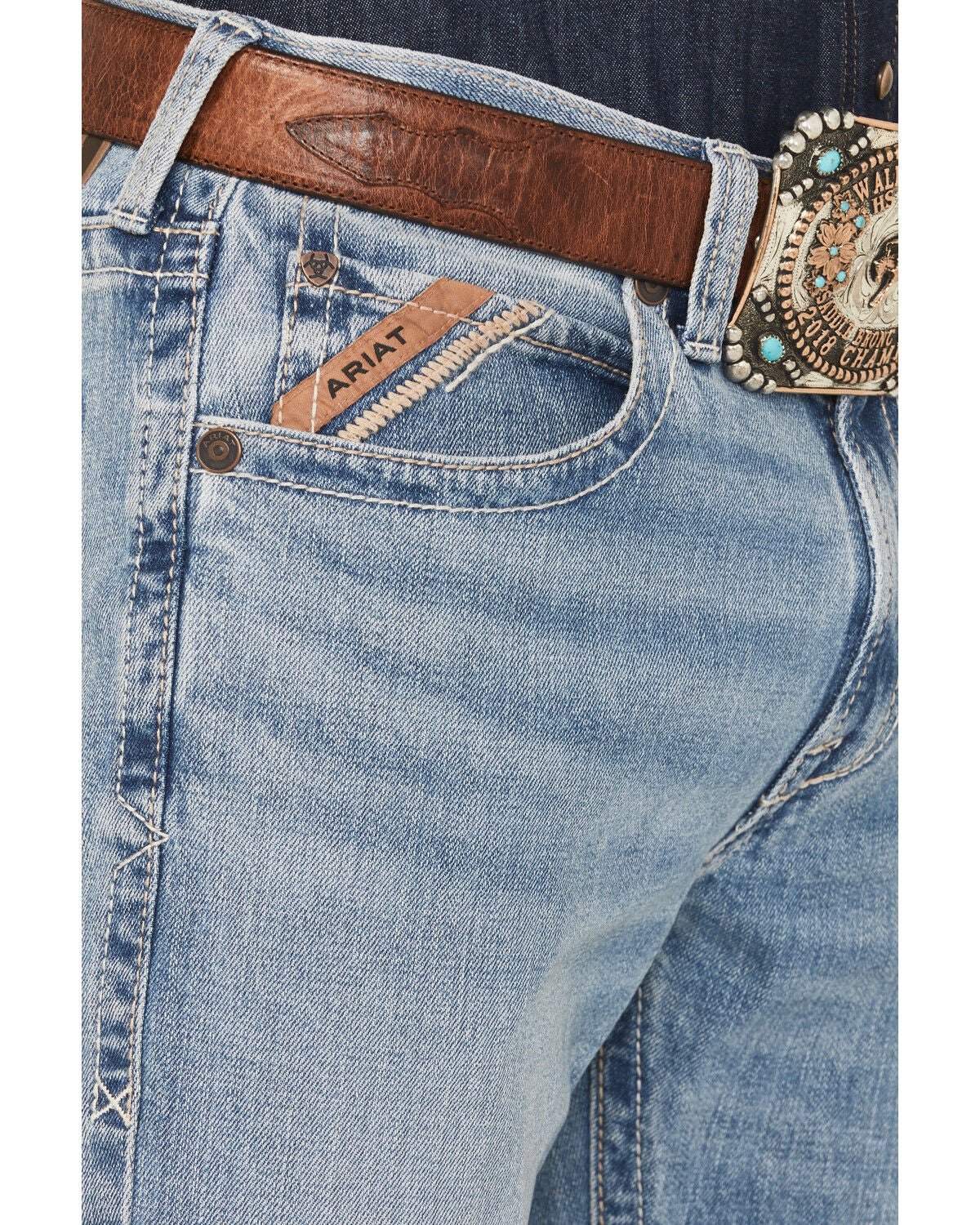 Ariat Men's M2 Flynn Cameron Light Wash Relaxed Bootcut Stretch