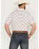 Image #4 - RANK 45® Men's Biased Abstract Plaid Print Short Sleeve Button-Down Western Shirt, White, hi-res