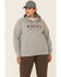 Ariat Women's Heather Grey R.E.A.L Serape Logo Hooded Sweatshirt - Plus , Heather Grey, hi-res