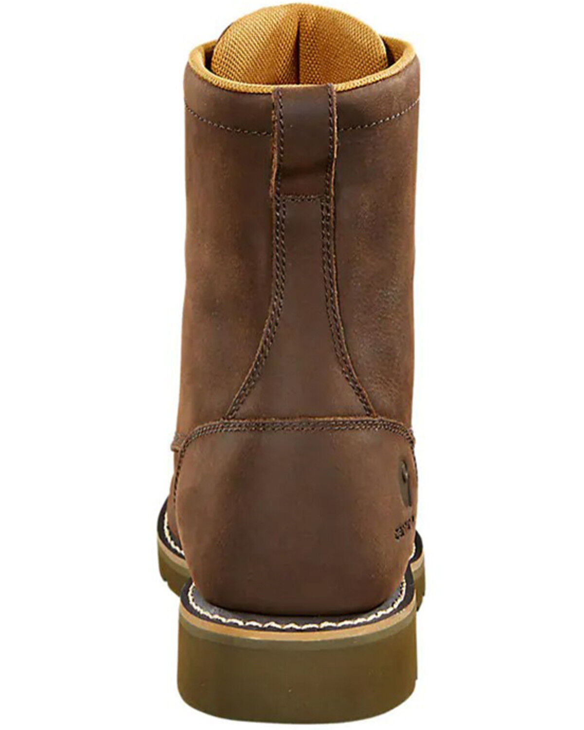 Image #5 - Carhartt Men's 8" Waterproof Lace-Up Work Boots - Moc Toe, Dark Brown, hi-res