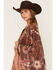 Image #2 - Shyanne Women's Palmer Floral Print Shawl, Mahogany, hi-res