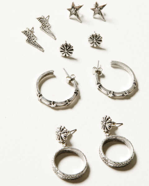 Idyllwind Women's 5-piece Silver Hurst Earrings Set, Silver, hi-res