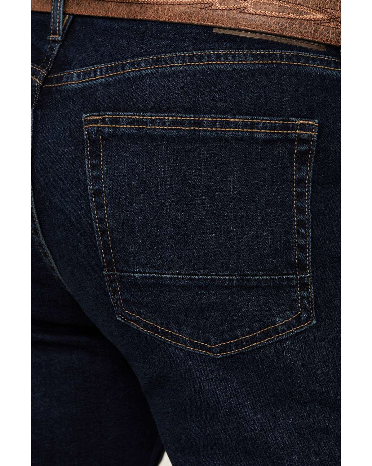 Image #4 - DEVIL-DOG Dungarees Men's Lincoln Core Dark Wash Slim Straight Stretch Denim Jeans, Dark Wash, hi-res