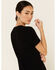 Revel Women's Let Love In Graphic Slub Short Sleeve Tee , Black, hi-res