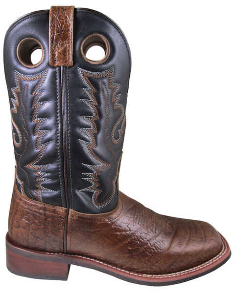 Smoky Mountain Men's Wyatt Western Boots - Broad Square Toe, Brown, hi-res