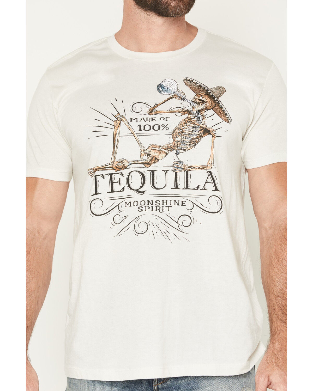 Image #3 - Moonshine Spirit&reg; Men's 100% Tequila Short Sleeve Graphic T-Shirt, Cream, hi-res