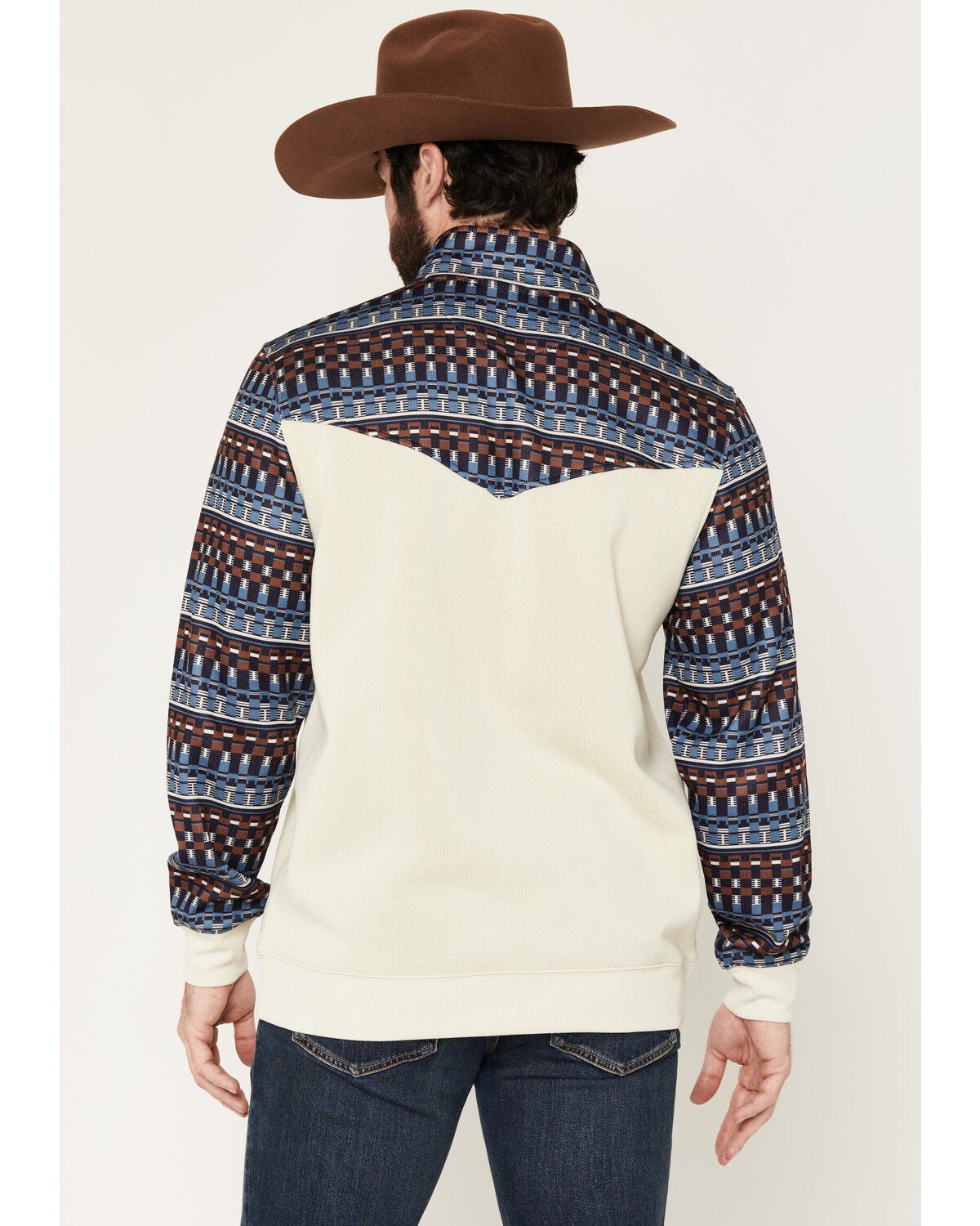 Image #4 - RANK 45&reg; Men's Stripegrove 1/4 Pullover, Sand, hi-res