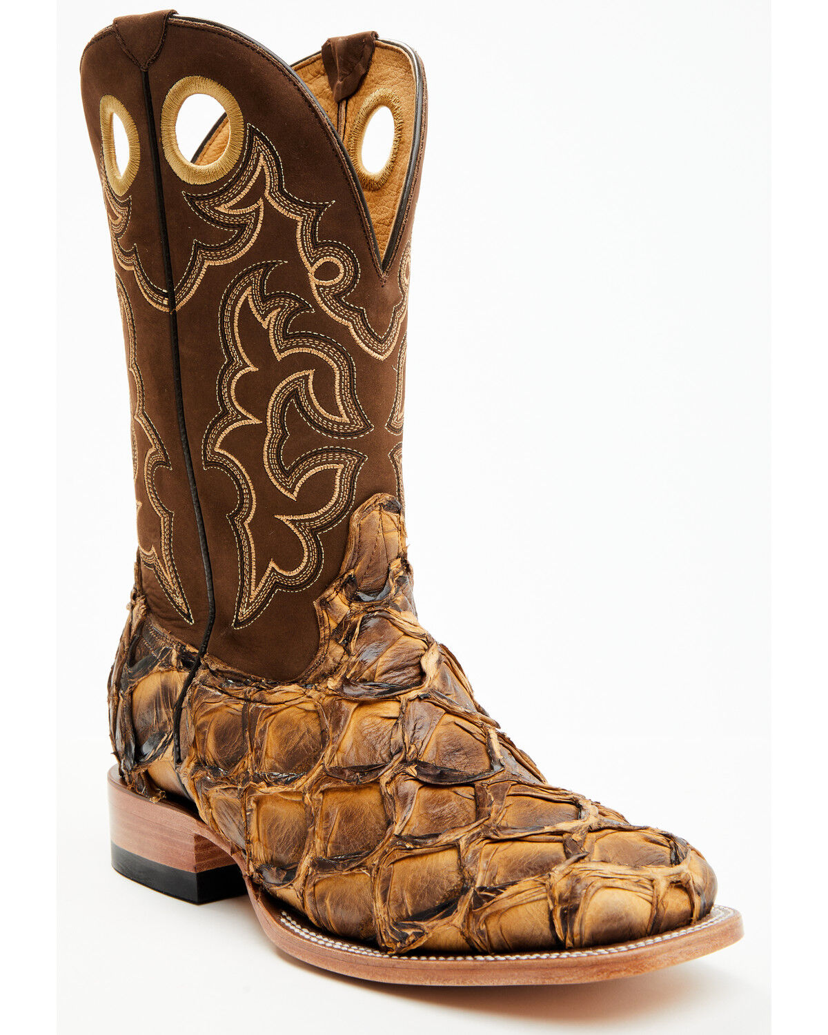 Image #1 - Cody James Men's Exotic Pirarucu Western Boots - Broad Square Toe, , hi-res