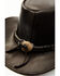 Bullhide Kids' Cedar Grove Leather Outback Hat, Brown, hi-res