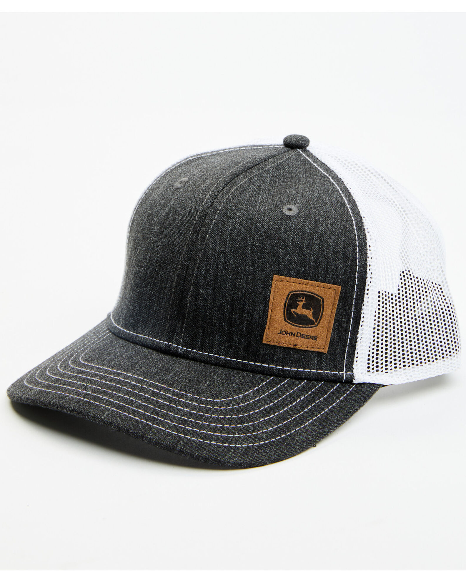 John Deere Men s Charcoal Corner Patch Ball Cap Country Outfitter
