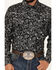 Image #3 - Cowboy Hardware Men's Mosaic Paisley Print Long Sleeve Snap Western Shirt, Black, hi-res