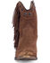 Image #3 - Circle G Women's Studded Suede Fringe Ankle Boots - Round Toe, Brown, hi-res