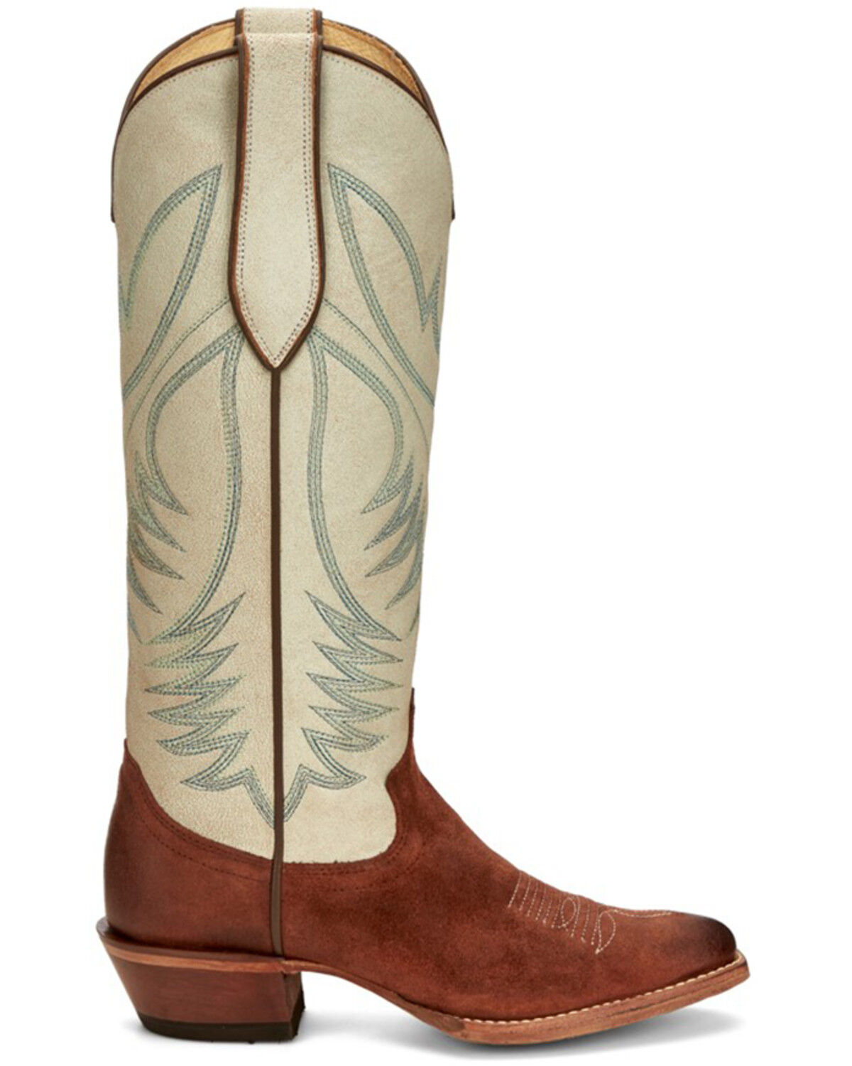 Image #2 - Justin Women's Clara Underslung Suede Western Boots - Square Toe, , hi-res