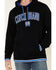 Image #3 - Cinch Men's Solid Black Logo Brand Hooded Sweatshirt , Black, hi-res