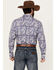 Image #4 - Wrangler 20X Men's Paisley Print Long Sleeve Pearl Snap Stretch Western Shirt, Blue, hi-res