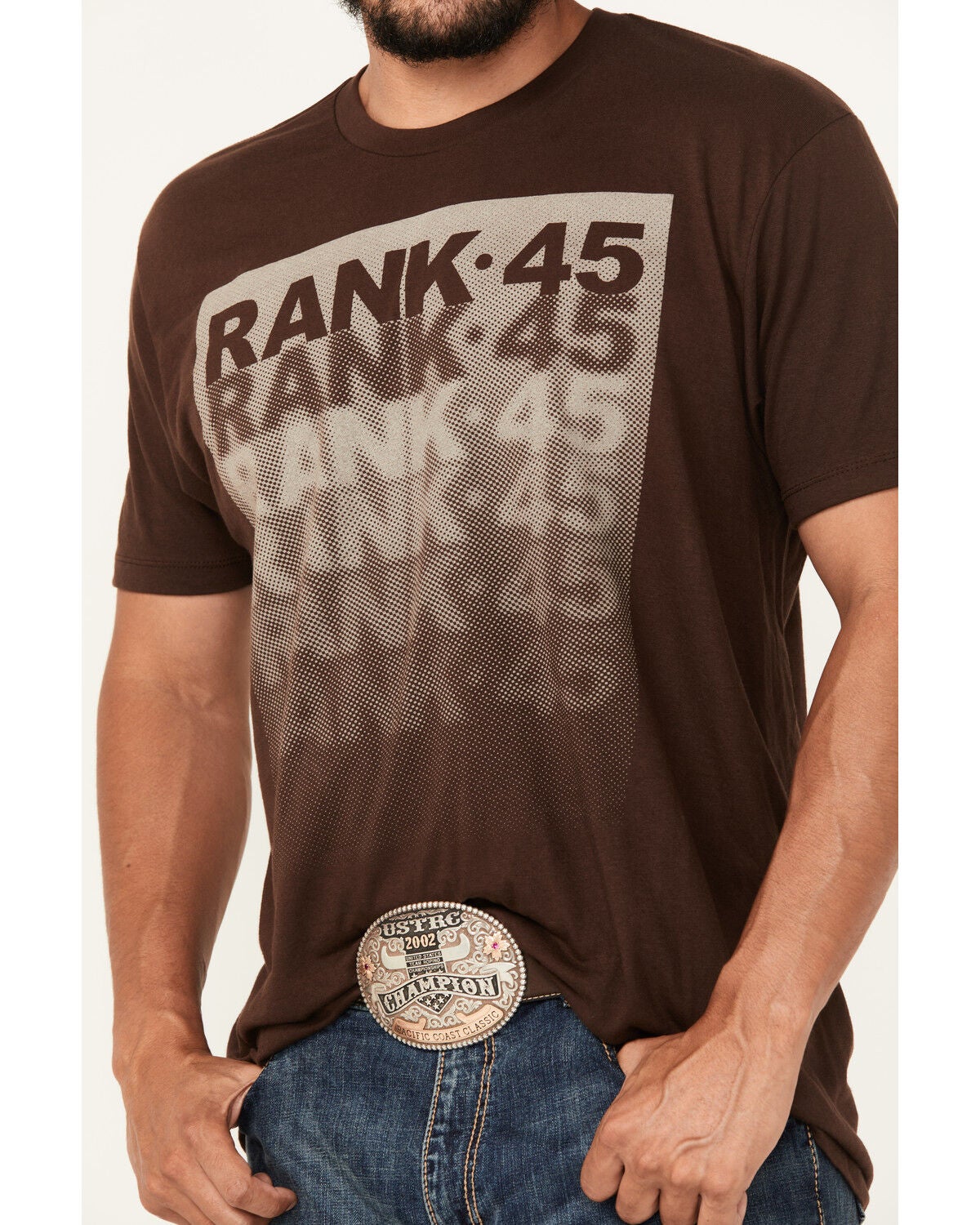 Image #3 - RANK 45&reg; Men's Blurville Short Sleeve Graphic T-Shirt, Chocolate, hi-res
