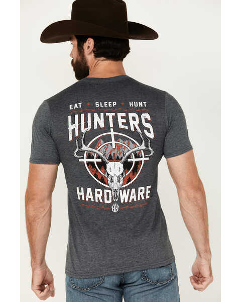Cowboy Hardware Men's Eat Sleep Hunt Short Sleeve T-Shirt, Charcoal, hi-res