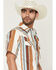 Image #2 - Gibson Trading Co Men's Retro Stripes Short Sleeve Snap Western Shirt, Rust Copper, hi-res
