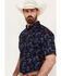 Image #2 - Ariat Men's Ike Fitted Short Sleeve Button Down Western Shirt, Black, hi-res