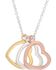Image #1 - Montana Silversmiths Women's Trio Heart Shadow Charm Necklace, Silver, hi-res