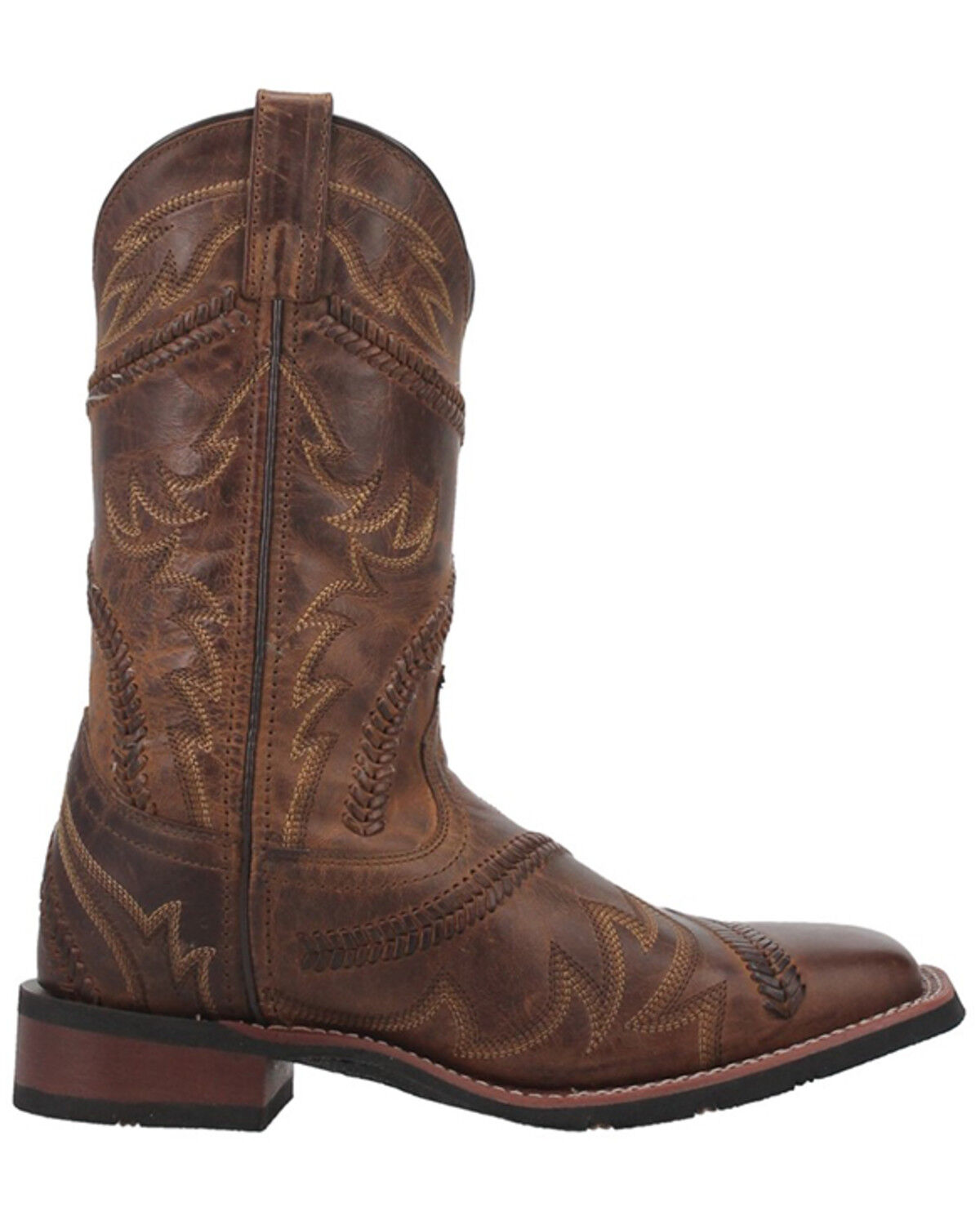 Image #2 - Laredo Men's Arlo Bucklace Fancy Sidewinder Western Boots - Broad Square Toe, , hi-res