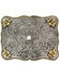Cody James Men's Interchangeable Longhorn Belt Buckle, Silver, hi-res
