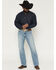 Image #1 - Ariat Men's M4 Kayne Gus Light Wash Relaxed Bootcut Stretch Denim Jeans, Light Wash, hi-res
