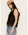 Image #2 - By Together Women's Crochet Tie Front Vest, Black, hi-res