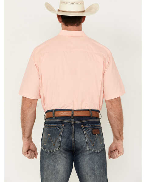 Image #4 - Ariat Men's VentTEK Outbound Solid Short Sleeve Button-Down Performance Shirt - Big , Peach, hi-res