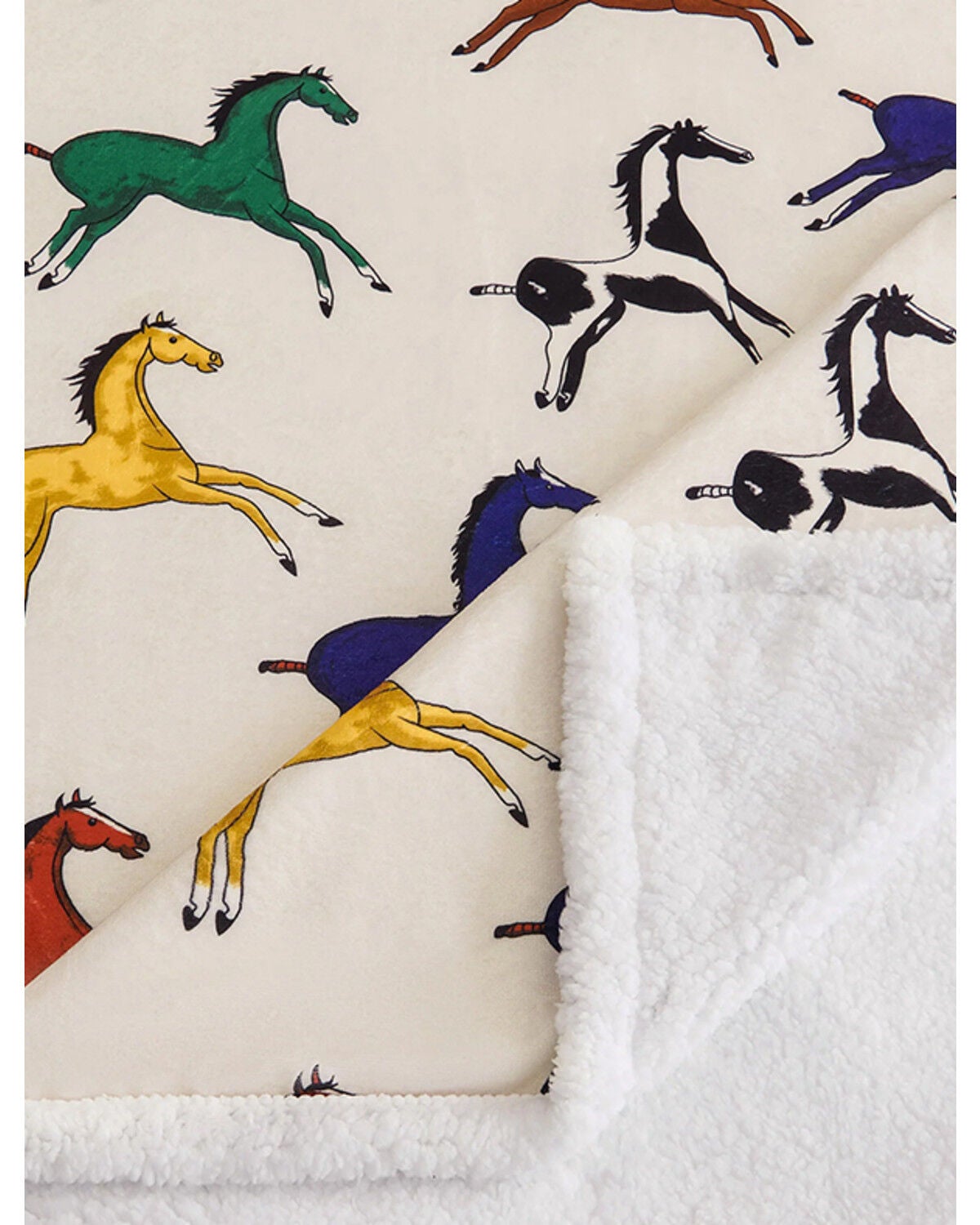 HiEnd Accents Wild Horse Sherpa Throw - Thumbnail 2
