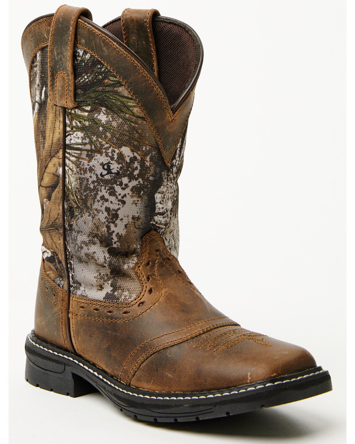 Cody James Boys' Tucker Western Boots - Broad Square Toe, Brown, hi-res