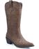 Roper Women's Embroidered Faux Leather Western Boots - Pointed Toe, Brown, hi-res