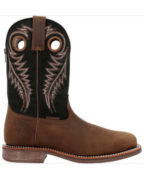 Image #2 - Georgia Boot Men's Carbo-Tec Elite Waterproof Pull On Safety Western Boots - Soft Toe, Brown, hi-res