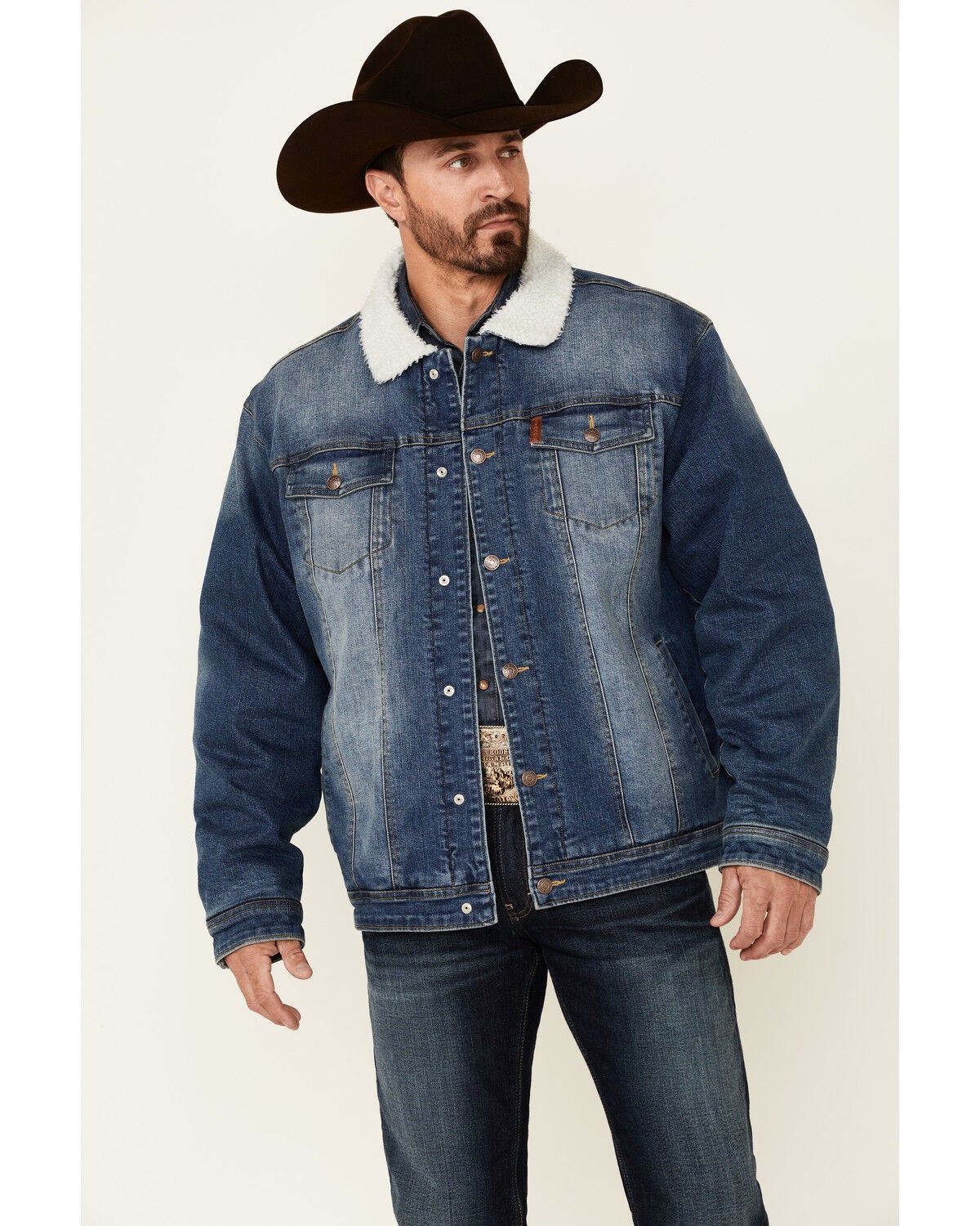 Cinch Men's Indigo Denim Sherpa Lined 