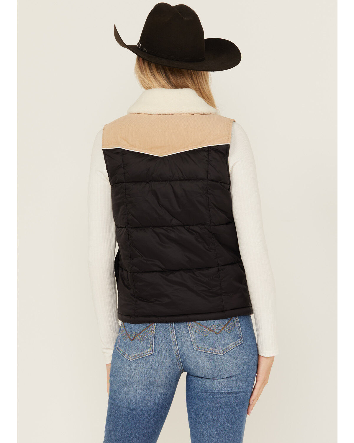 Image #4 - Idyllwind Women's Color Block Snap Vest, Black, hi-res