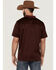 Image #4 - RANK 45® Men's Elite Stripe Performance Polo Shirt, Burgundy, hi-res