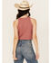 Image #4 - Cleo + Wolf Women's Blaire Cropped Jacquard and Lace Tank, Oatmeal, hi-res