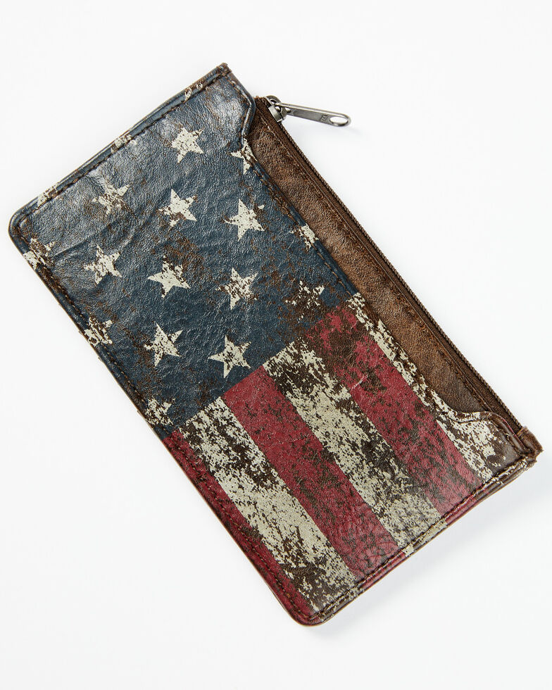 Shyanne Women's American Flag Card Wallet, Red/white/blue, hi-res