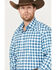 Image #2 - Roper Men's Amarillo Plaid Print Long Sleeve Button-Down Stretch Western Shirt, Blue, hi-res