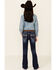 Shyanne Girls' Medium Wash Americana Pocket Embellished Bootcut Jeans - Little, Blue, hi-res