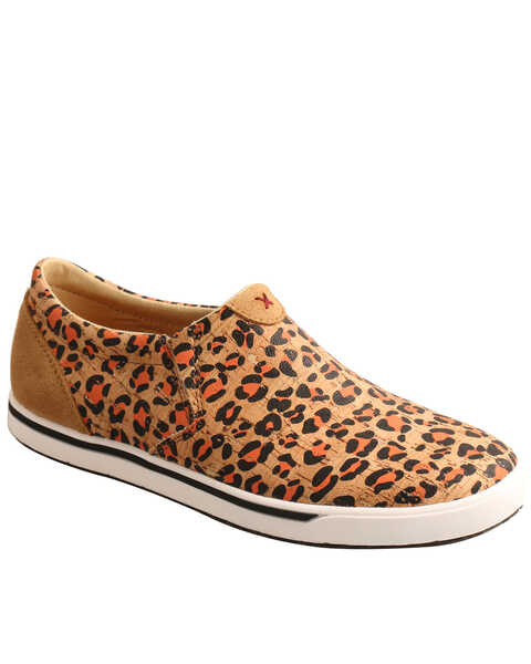 Twisted X Women's Leopard Print Shoes - Round Toe, Honey, hi-res