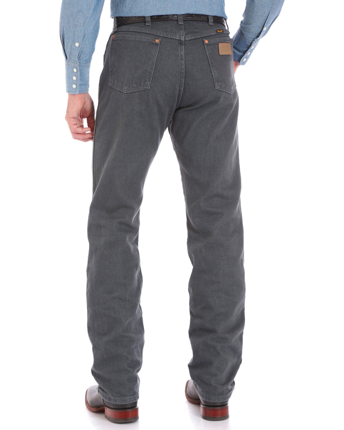 Image #1 - Wrangler Men's Charcoal Cowboy Cut Original Fit Jeans - Big, Charcoal, hi-res