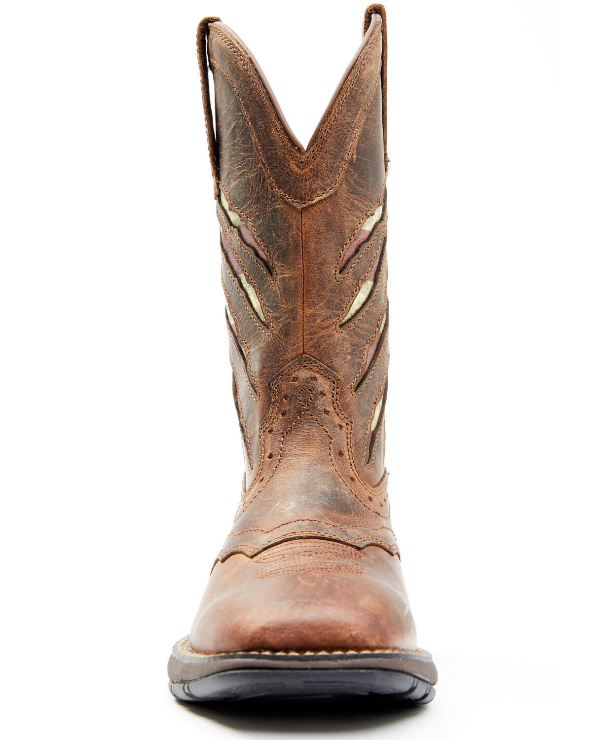 Image #4 - RANK 45® Women's Xero Gravity Lite Flag Western Performance Boots - Broad Square Toe, Brown, hi-res