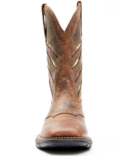 Image #4 - Shyanne Women's Xero Gravity Lite Flag Western Performance Boots - Broad Square Toe, Brown, hi-res