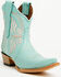 Image #1 - Circle G Women's Butterfly Western Booties - Snip Toe, Mint, hi-res