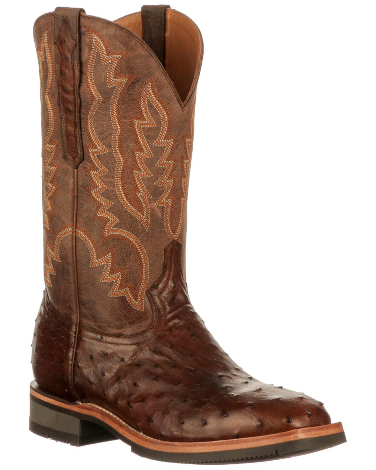 Image #1 - Lucchese Men's Rowdy Exotic Full-Quill Ostrich Western Boots - Square Toe, , hi-res