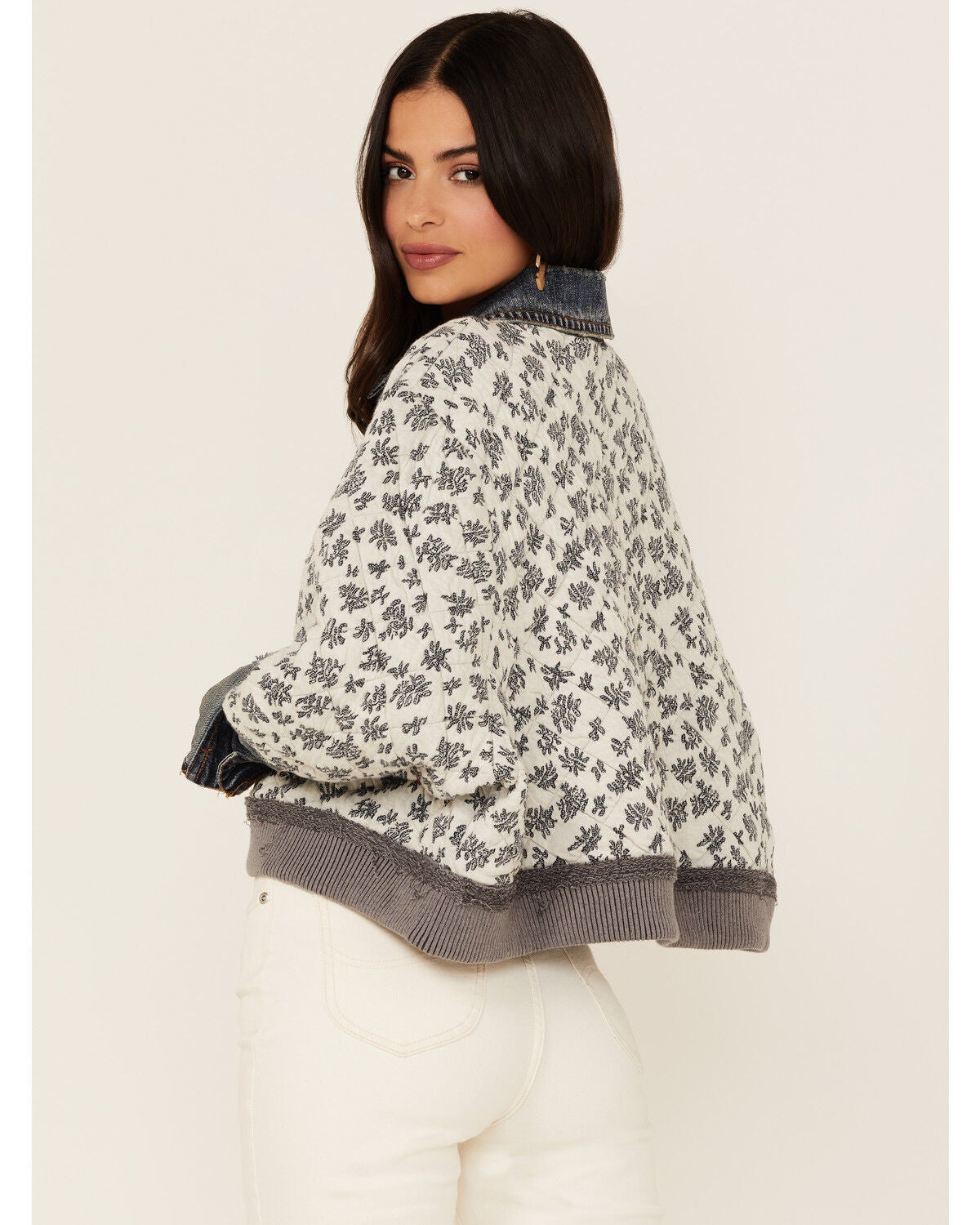 Free People Ditsy Denim Jacket